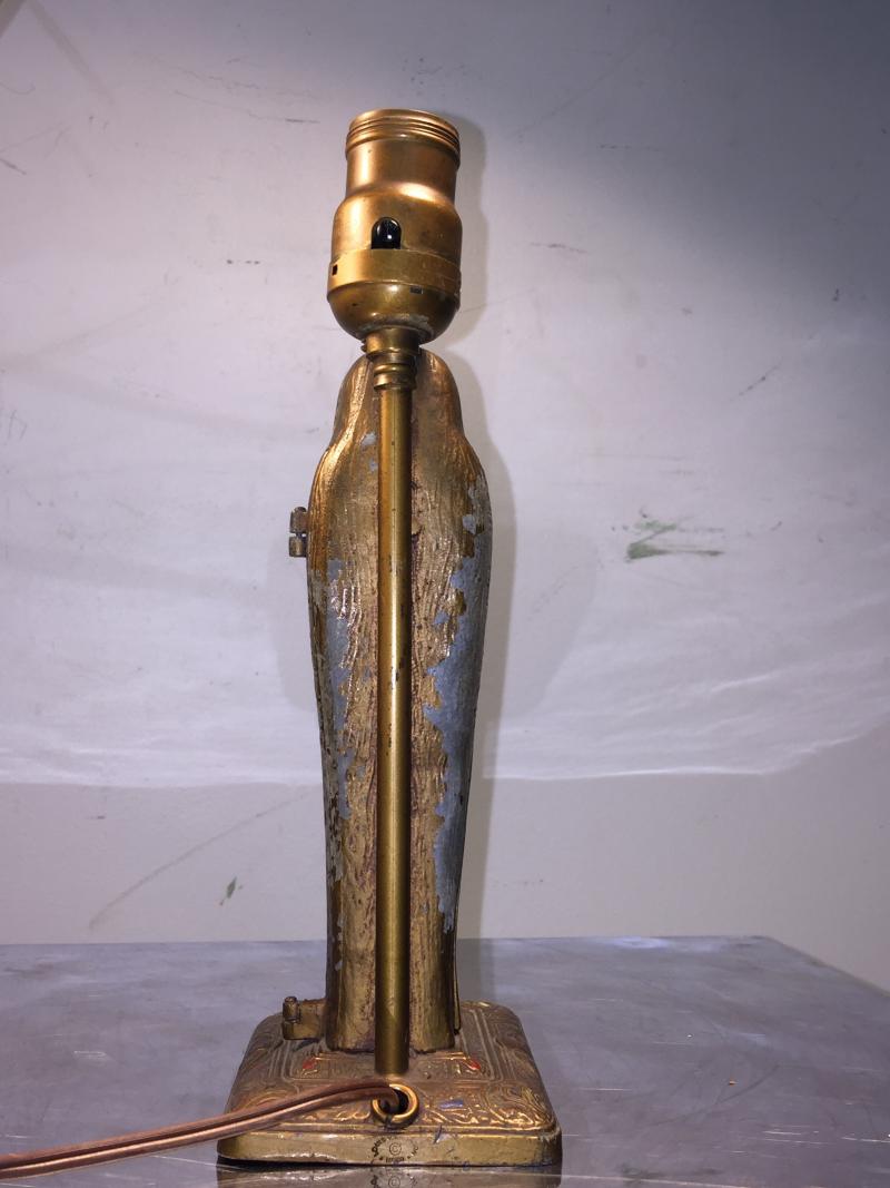 Louis V Aronson Art Deco Naughty Nude Egyptian Sarcophagus Lamp