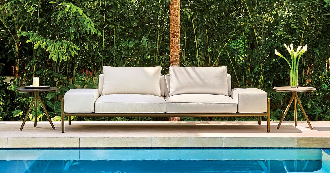 Low profile outdoor sofa sale