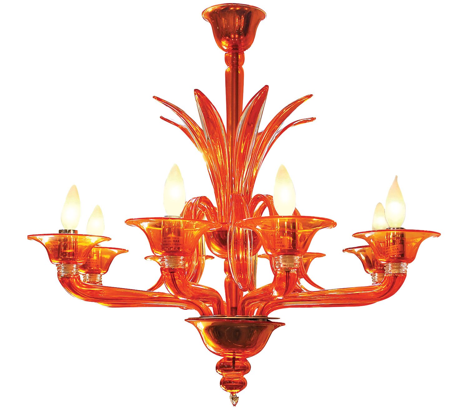 Casanova two tier Murano glass wall sconce with rings