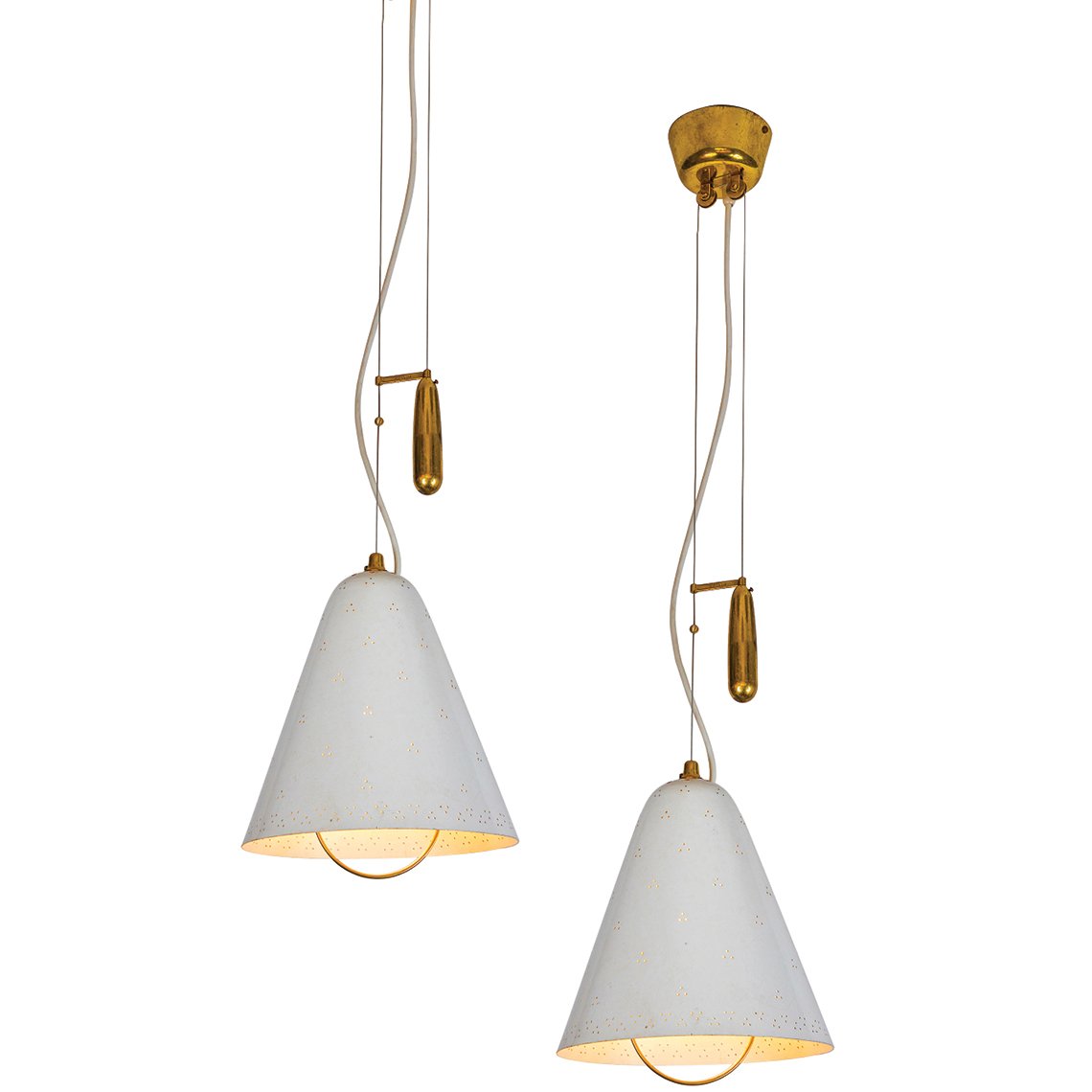 Brass Cone Counterweight Pendant Light – France & Son