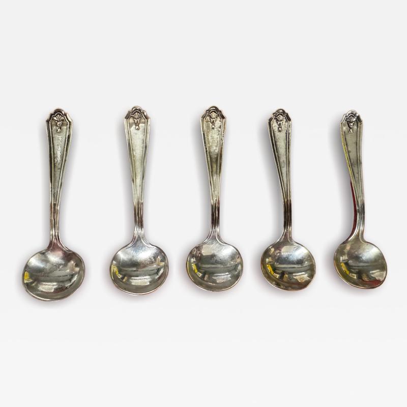  5 Sterling Silver Mini Souvenir Salt Spoons 3 34g each