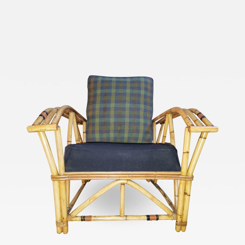  940s Bamboo Rattan Lounge Chair