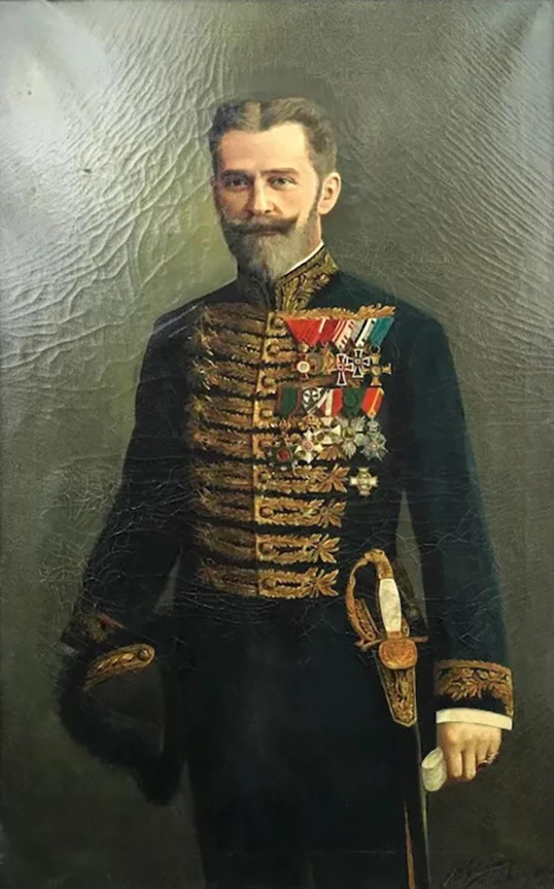  A Hartmann Russian Oil Portrait Painting By A Hartmann