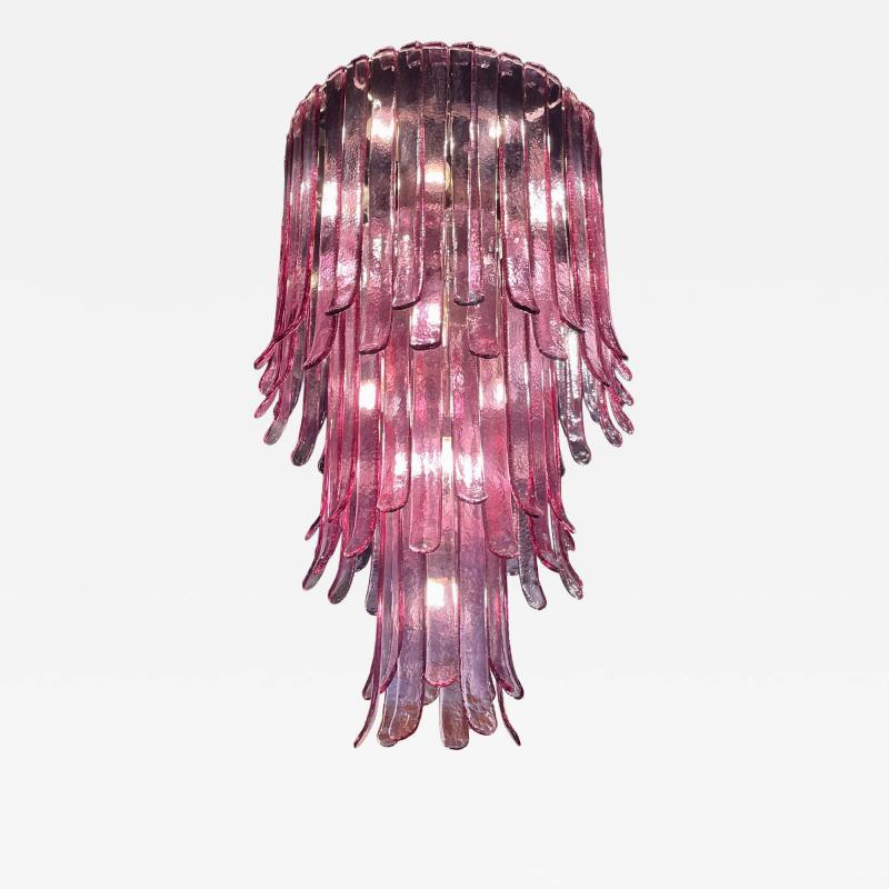  A V Mazzega Monumental a v Mazzega 3 Tier Lilac Murano Glass Chandelier