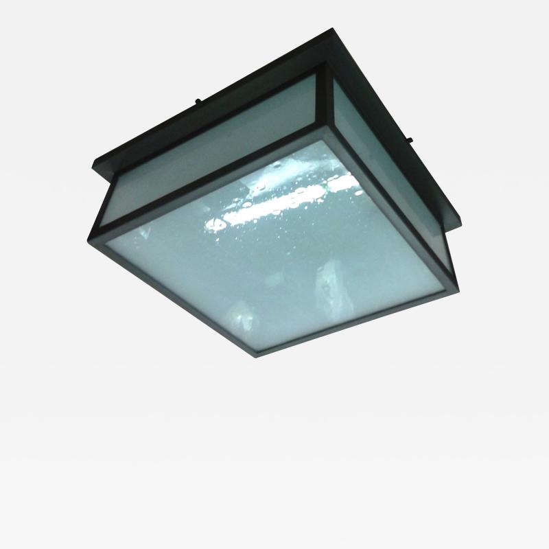  ADG Lighting Brass and Glass Square Lantern