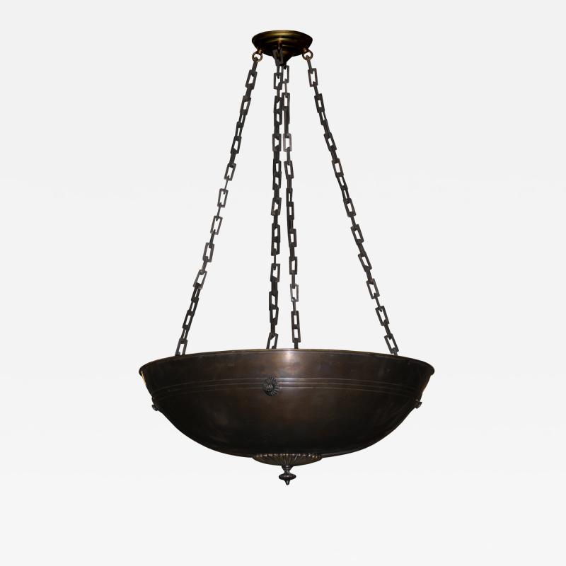  ADG Lighting Bronze Bowl Pendant Crossover Light Fixture