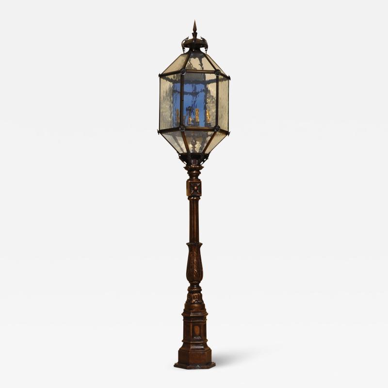  ADG Lighting Greiner Lantern On Post