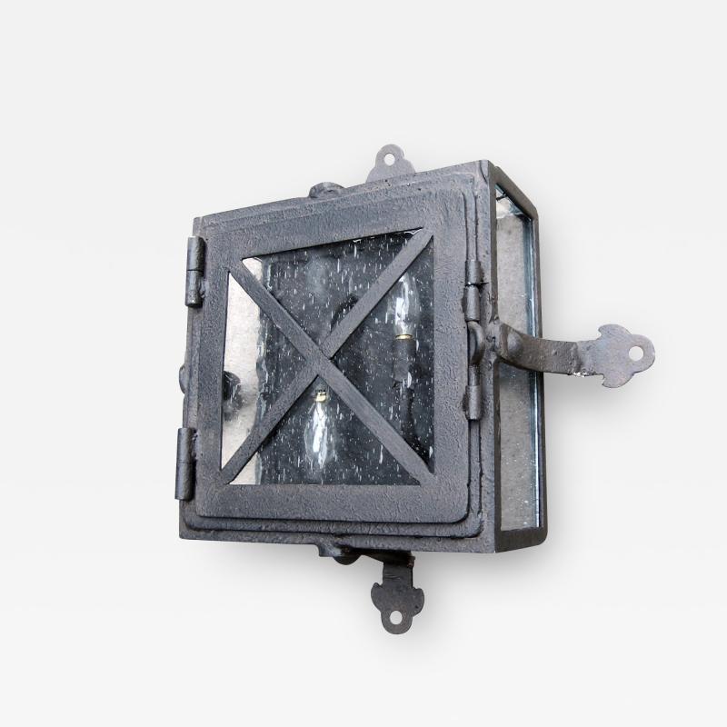  ADG Lighting Iron Sconce Square Wall Light with Iron Strap