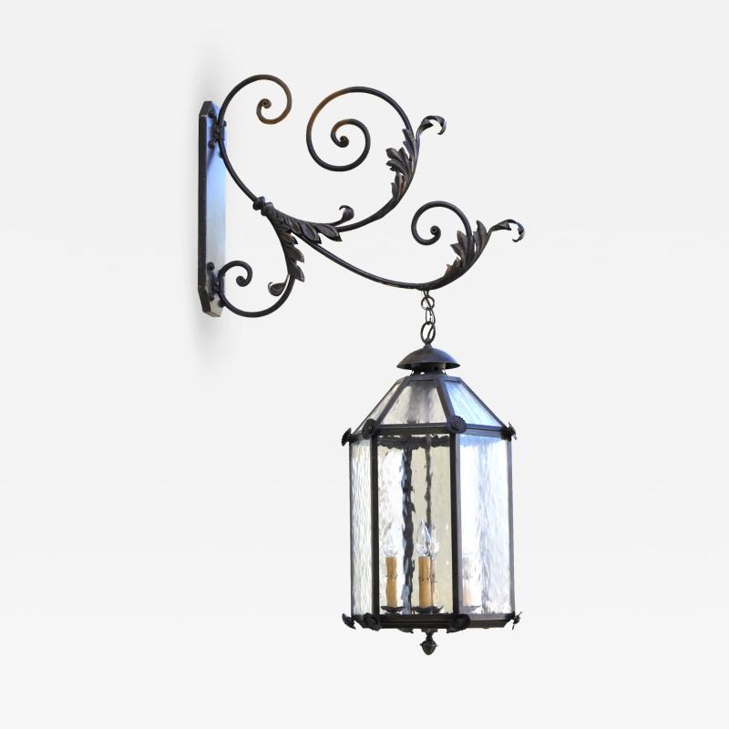  ADG Lighting Italian Lantern on Scrolled Arm