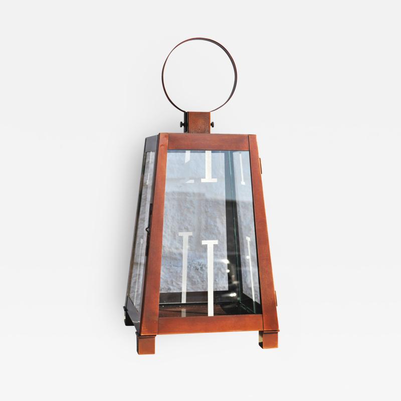  ADG Lighting Rex lantern with etched glass pattern