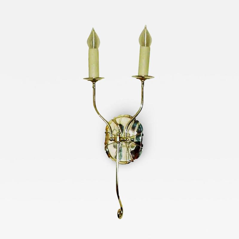 ADG Lighting Silver plated wall sconce Romana style silk wrapped light bulbs