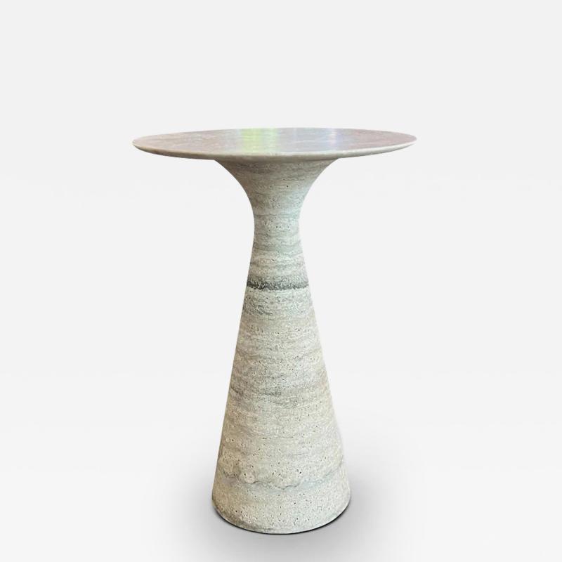  ALINEA ANGELO M SR 45 SIDE TABLE IN TRAVERTINE SILVER IN HONED FINISH