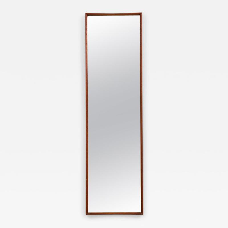  Ab Glas Tr AB Glas and Tr Swedish Mid Century Tall Teak Framed Entry Mirror
