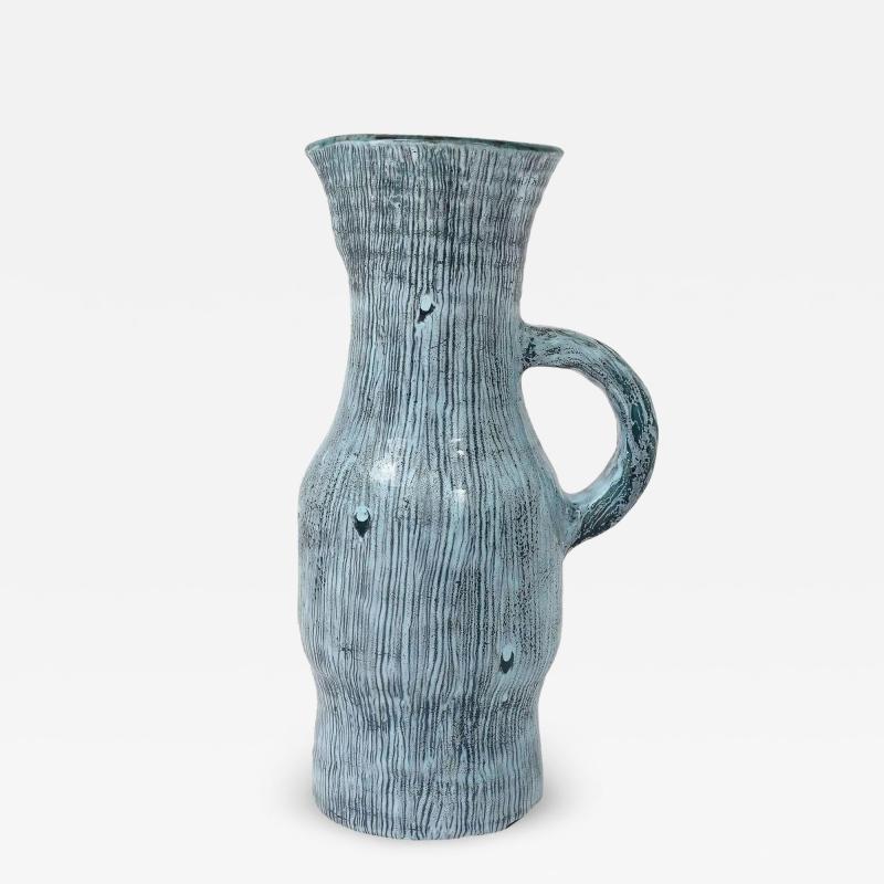  Accolay Pottery Accolay Turquoise Striated Pitcher