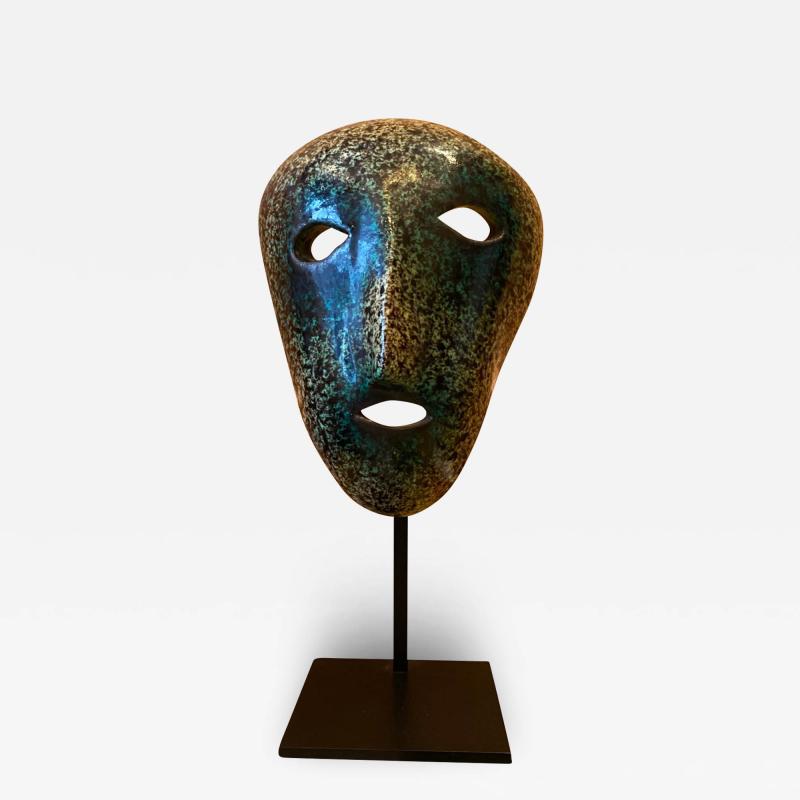  Accolay Pottery Ceramic Mask Accolay France 1960s