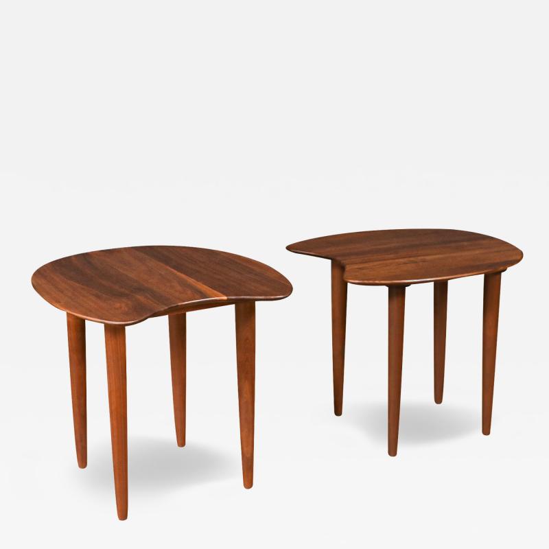  Ace Hi California Modern Sculpted Floating Top Side Tables by Ace Hi