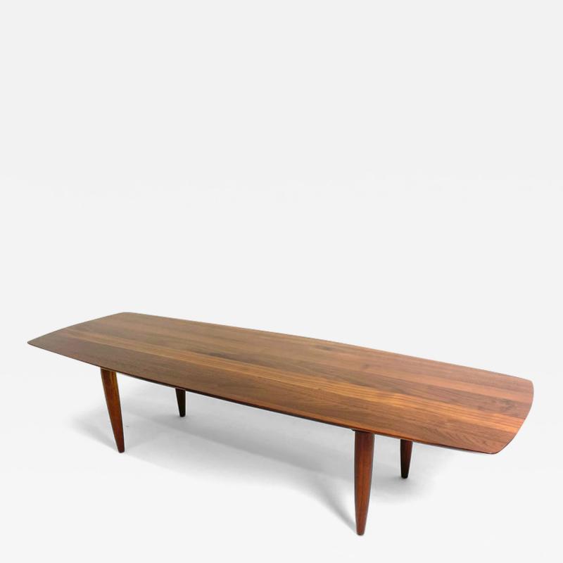  Ace Hi Solid Walnut Surfboard Coffee Table by Ace Hi