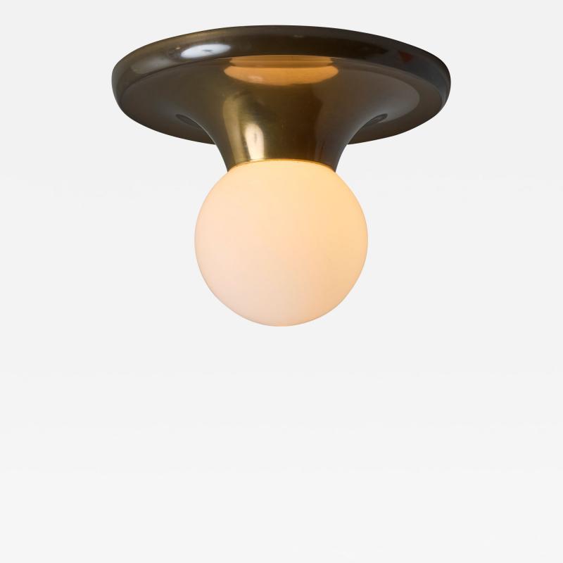  Achille Pier Giacomo Castiglioni 1960s Achille Castiglioni and Pier Giacomo Brass Light Ball Ceiling Lamp