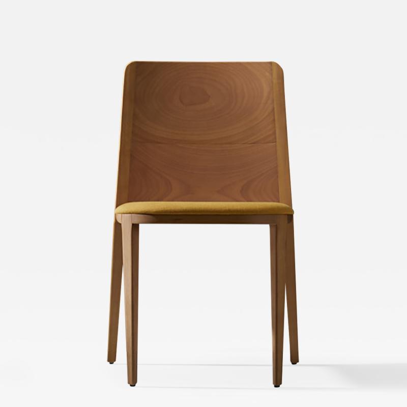  Adolini Simonini Minimal Style Chair Solid Wood Textile or leather Seating Solid Backboard