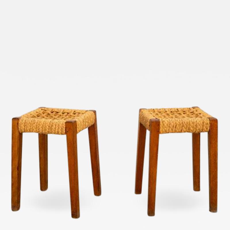  Adrien Audoux Frida Minet PAIR OF STOOLS BY AUDOUX MINET