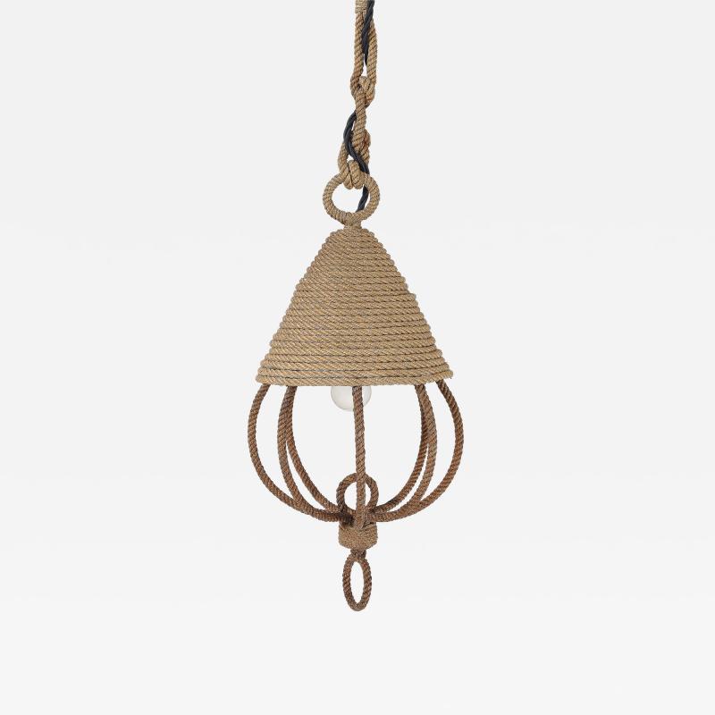  Adrien Audoux Frida Minet Rope Pendant by Audoux and Minet France c 1960