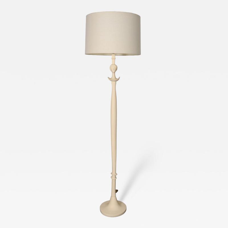  Alberto Diego Giacometti Vintage Figural Resin T te de Femme Caryatid Floor Lamp After Giacometti