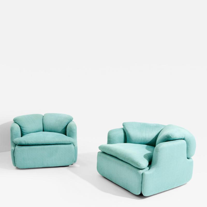  Alberto Rosselli Saporiti Alberto Rosselli for Saporiti pair of Confidential armchairs 1970