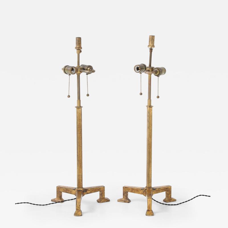  Alberto and Diego Giacometti Giacometti Style Gilt Iron Lamps