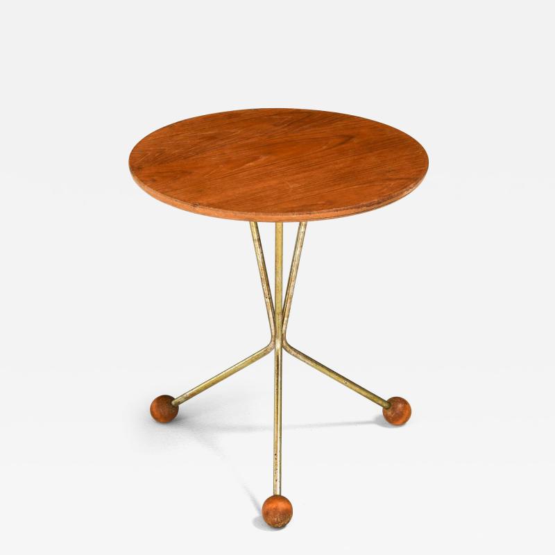  Alberts Bord p burk Side Table in Brass Teak and Metal by Alberts 1950s