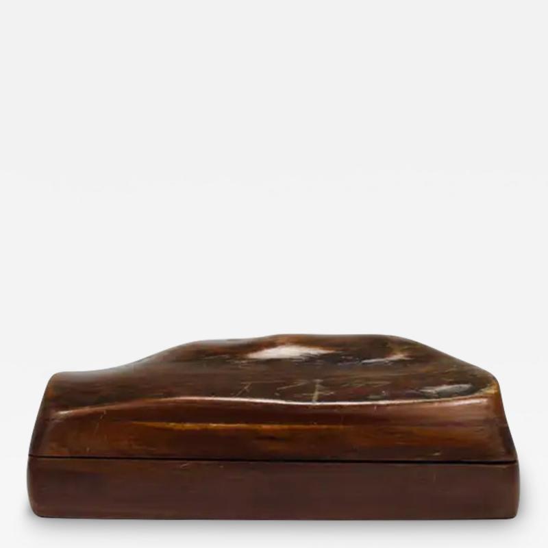  Alexandre Noll Hand Carved Organic Wooden Box with Lid France 1950s