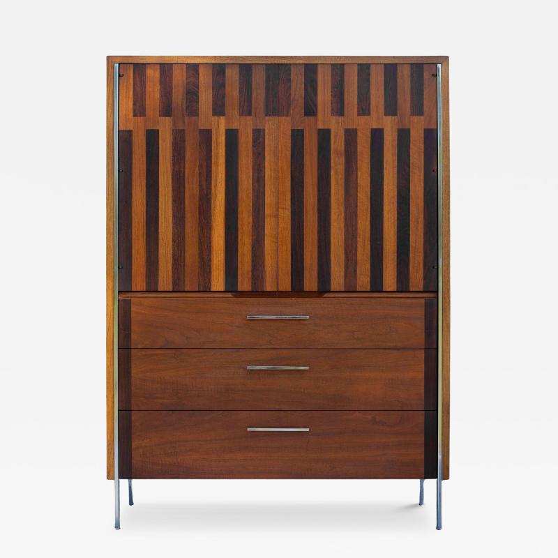  Altavista Lane Lane Altavista VA Lane Altavista Walnut Rosewood 5 Drawer Tall Dresser or Armoire w Chrome Legs
