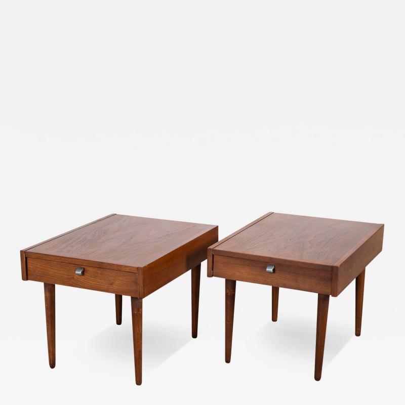  American of Martinsville Pair Mid Century End Side Tables Nightstands American of Martinsville