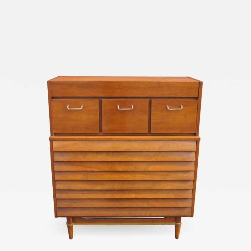  American of Martinsville Walnut Dresser by Merton Gershun for American of Martinsville