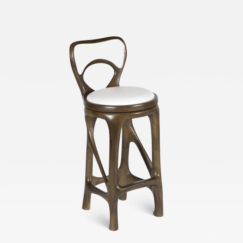  Amorph Amorph Agna swivel stool in Graphite Walnut stain