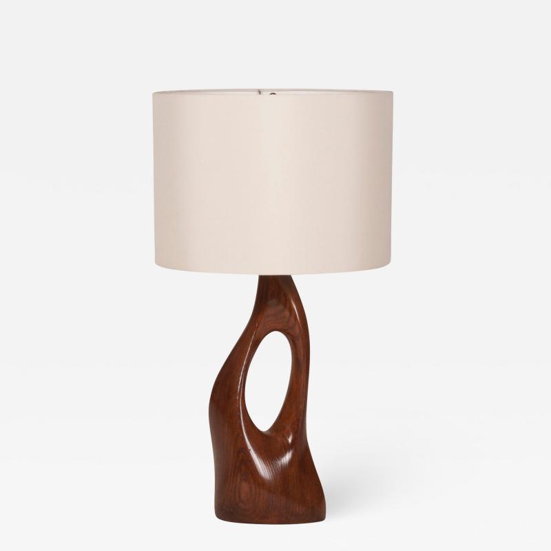  Amorph Amorph Helix Table Lamp Walnut Finish With Ivory Silk Shade