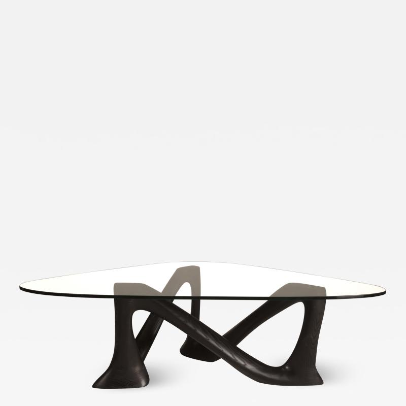 Amorph Amorph Hermosa Coffee Table with Glass Top Ebony Stain
