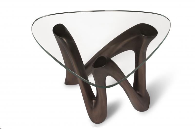 Amorph - Amorph Ronia Side Table glass top, Bronze finish