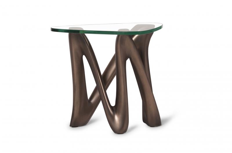 Amorph - Amorph Ronia Side Table glass top, Bronze finish
