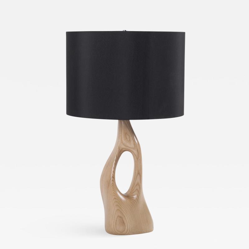  Amorph Contemporary Sculpture Wooden Table Lamp Solid Ash Wood