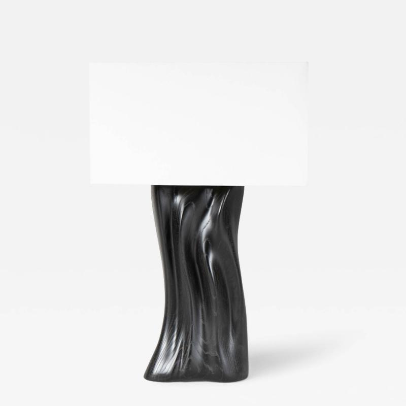  Amorph Doris Table lamp Ebony stain in Ash wood with Ivory Silk shade