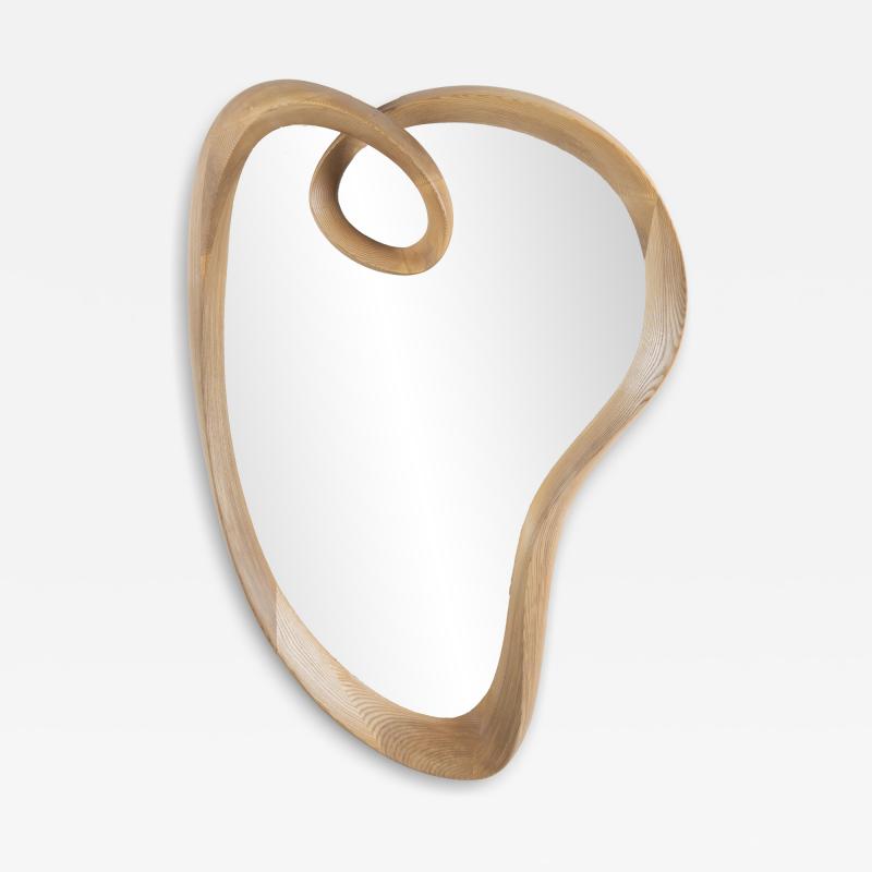 Amorph Malva Wall Mirror in Honey stain on Ash wood by Amorph