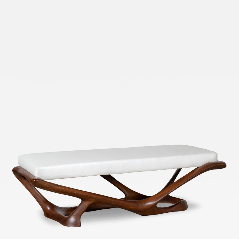  Amorph Nala Bench in Walnut Stain in Ash Wood by Amorph