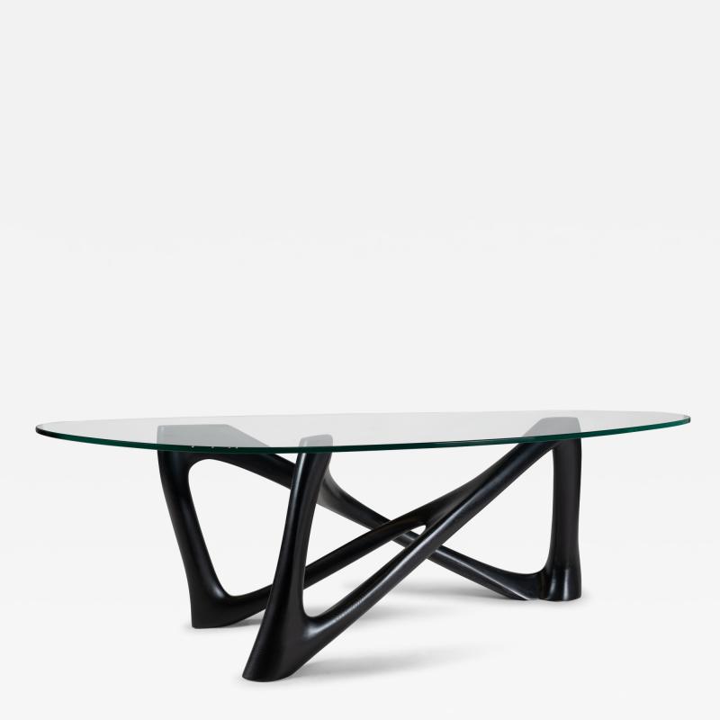  Amorph Walenty coffee table in Ebony stain on Ash wood with 1 2 tempered glass