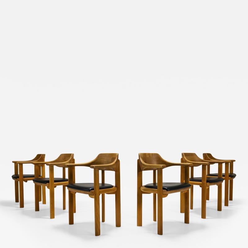  Ansager Mobler Six Dining Chairs in Beech by Ansager M bler Denmark 1960s