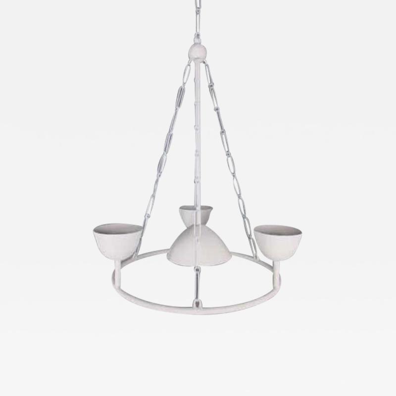  Apsara Interiors Plaster Circles with 4 Cups Chandelier by Apsara Interior