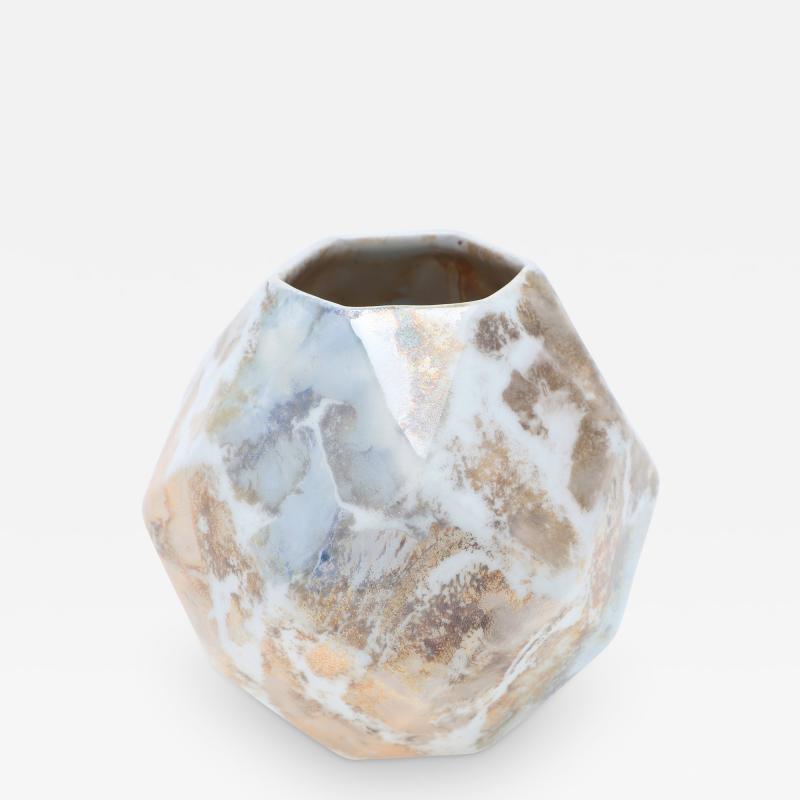  Arabia Faceted Vase in Luster Glazing by Arabia Finland