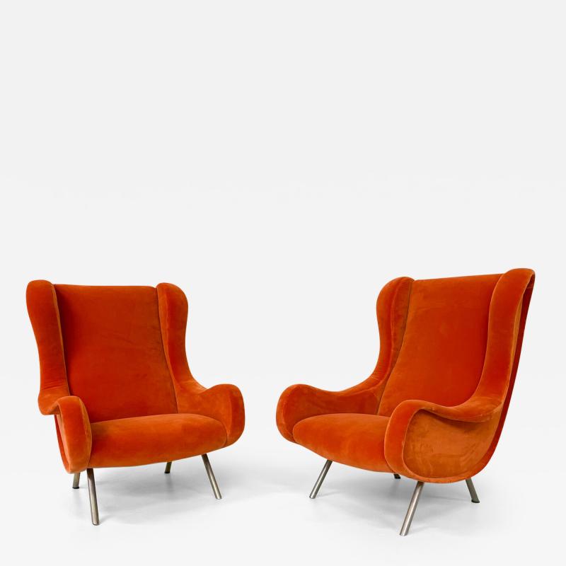  Arflex Pair of Senior Armchairs by Marco Zanuso for Arlfex