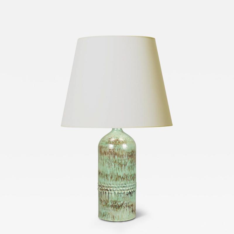  Arnold Wiigs Fabrikker Tall Table Lamp in Celadon Black by Arnold Wiigs Fabrikker