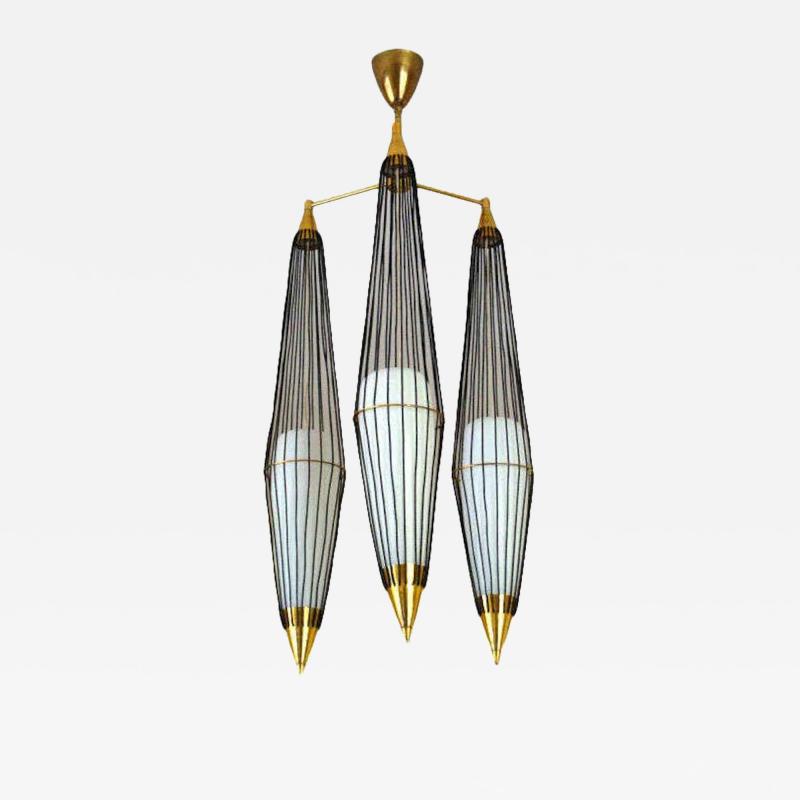  Arredoluce 1950s Italian Chandelier by Arredoluce