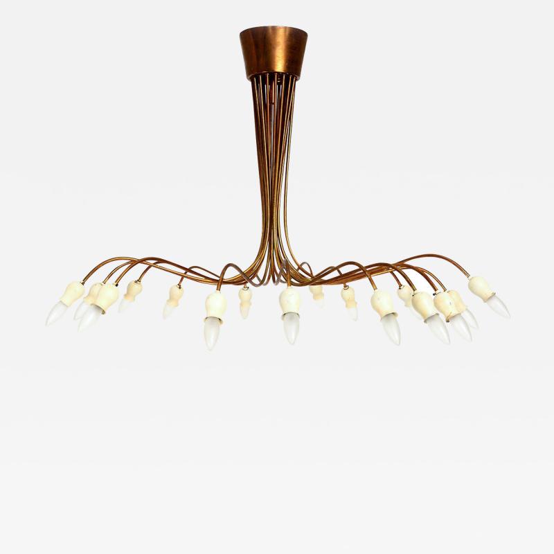  Arredoluce Italian Sculptural Chandelier attr Angelo Lelli Arredoluce 1950s